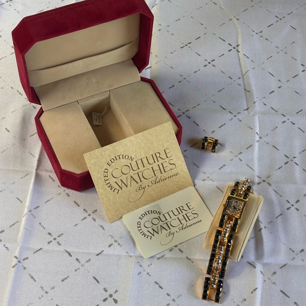 Adrienne Limited Edition Gold and Black Watch Set